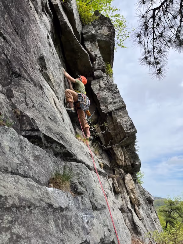 Jesse Goodenough climbing